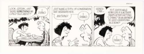 Jerry Scott and Jim Borgman Zits Daily Comic Strip Original Art dated 8-18-00 (King Features Syndicate, 2000). | Heritage