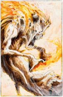 John Blanche "Warhammer: Daemons Flamer" Illustration Original Art (Games Workshop, 2007).