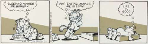 Jim Davis Garfield Daily Comic Strip Original Art dated 7-11-91 (United Feature Syndicate, 1991). | Heritage