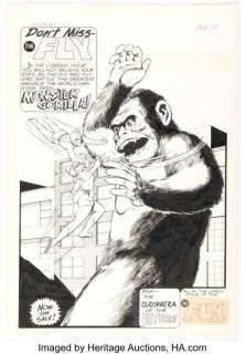 John Rosenberger Adventures of the Jaguar #9 1-Page The Fly House Ad Illustration Original Art (Archie, 1962). (Total: 11 Original Art) | Heritage