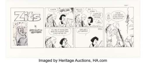 Jerry Scott and Jim Borgman Zits Sunday Comic Strip Original Art dated 1-28-07 (King Features Syndicate, 2007). | Heritage