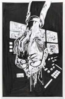 Edison George and "EEL" Night of the Living Dead Annual #1 Variant Cover Original Art (Avatar Press, 2008). | Heritage