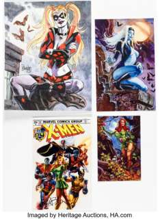 Dan Brereton - Harley Quinn Illustration Original Art and Signed Prints Group of 4 (2025). (Total: 4 Original Art) | Heritage