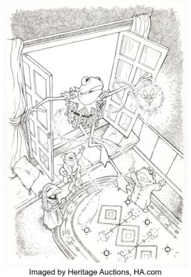David Petersen Muppet Peter Pan #1 Cover Original Art (Boom! Studios, 2009). (Total: 2 Original Art) | Heritage