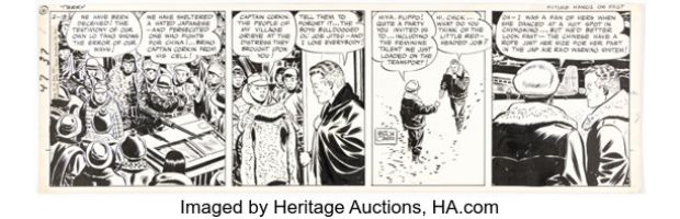 Milton Caniff Terry and the Pirates Daily Comic Strip Original Art dated 2-13-43 (News Syndicate, 1943). | Heritage