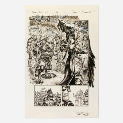 Freddie Williams III, Batman / TMNT Volume 2 #2 Story Page 17 Original Art (IDW/DC Comics, 2017) | Landry Pop Auctions