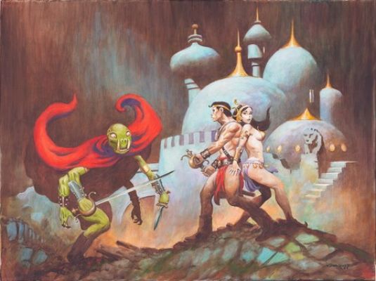 SWORDSMEN OF MARS, original art by Don Marquez