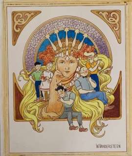 Suske en Wiske - Originele aquarel - De fee der inspiratie - Geschenk aan een studiomedewerker n.a.v. De parel in de Lotusbloem - (1987)