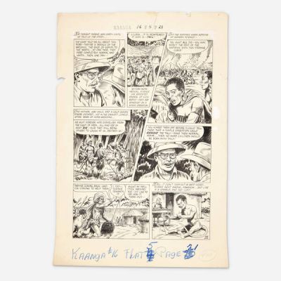 Maurice Whitman | Lot 333 - Kaanga #16 Story Page 16 Original Art (Fiction House, 1951) | Landry Pop Auctions