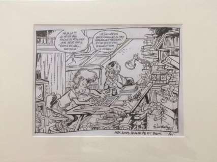 Walthéry, François - Dessin original - Natacha - Hommage Ã  Frank Pé - (2019) | Catawiki