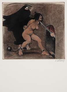 Georges PICHARD (1920-2003) IIlustration originale Illustration originale représentant une femme enchainée | Tajan
