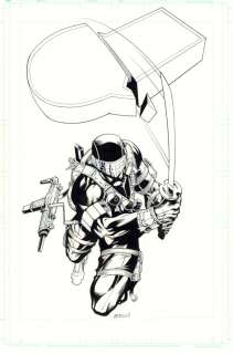 Robert Atkins - Graham Crackers Comics Variant Cover - Snake Eyes From G.I. Joe - 2008 Signed