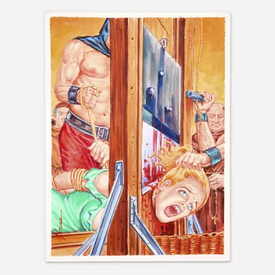 Velázquez Fraga | Lot 368 - Mexican Pulp Horror Cover Painting Original Art | Landry Pop Auctions