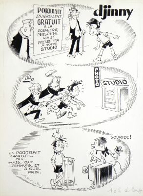 » Portrait » – Michel-Paul Giroud | « Djinny » – Planche Originale | Zic et Bul