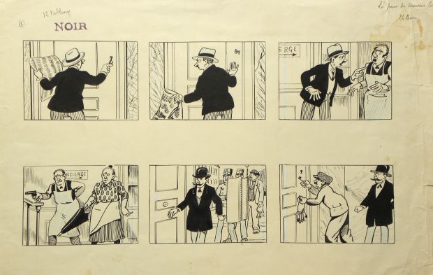 Th. Barn (M. J. Lagrange ) | « La peur de monsieur… » – Planche Originale | Zic et Bul