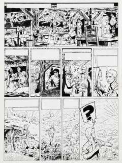 Chaillet - Martin | Lefranc, planche n°6 Ã  l’encre de Chine de l’ép… | Banque Dessinée