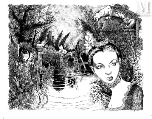 CLAVELOUX, Nicole (née en 1940) - Lot 43 - La belle et la bête