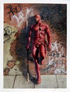 Civiello, Emmanuel | DAREDEVIL. Huile sur papier toilé pour ce très bel hommage | Coutau Bégarie