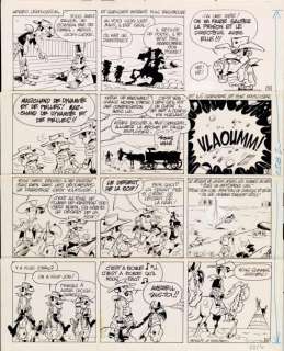 Morris & Goscinny, Rene | MORRIS & GOSCINNY, RENE LUCKY LUKE Planche originale n°40 Ã  l’encre de | Cornette de St Cyr