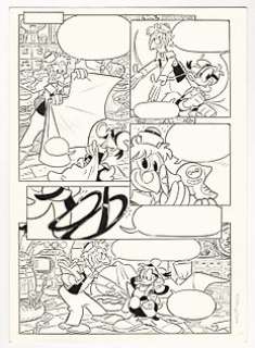 Fascicoli Coop Disney #3 - Stefano Intini - tavola originale "Paperino e Kiro contro la Minaccia Strisciante" - Loose page - Unique copy - (2011)