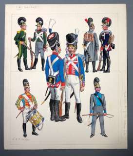 Funcken, Liliane et Fred - Dessin original en couleur - Wurtemberg Bavière - (1969) | Catawiki