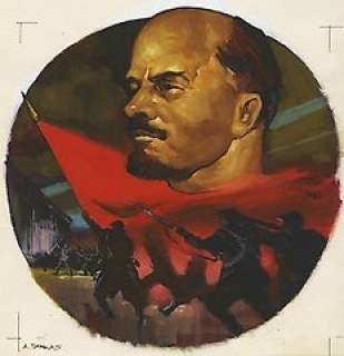 Antonio Parras - Parras, Antonio - Peinture originale - couverture Lénine en octobre - Les grands Capitaines T3 - (1982)