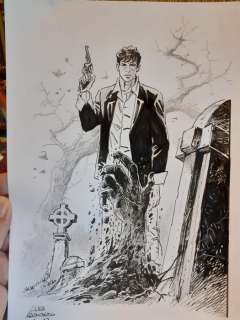 Luca Raimondo | Dylan Dog - illustrazione originale di Luca Raimondo - Page volante - (2017) | Catawiki