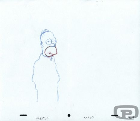 Collective | The Simpsons, Animation Sketches - Homer, Awkward Smile #1 | Pulp’s Art