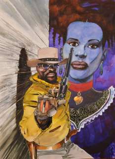 Guera Rm | Django Unchained - Illustration originale de la couverture du Comics "Django Unchained", Issue 6 - (2013) | Catawiki