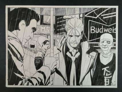 Roberto de Angelis | Nathan Never - Roberto De Angelis - Illustr. Origin. "Nathan Never: Napoli Comicon" - Page volante - Exemplaire unique - (2003) | Catawiki