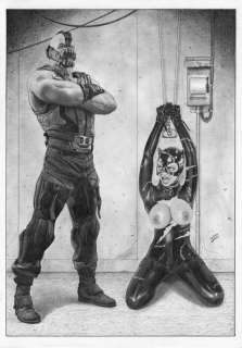 Tim Grayson | Batman - Original drawing - Bane and Catwoman as portrayed by Michelle Pfeiffer | Catawiki
