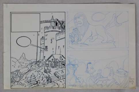 Hanco Kolk | Hanco Kolk - Originele tekening - Gilles de Geus - De Revue (p.1) - Formaat 32 x 21 cm - (1986) | Catawiki