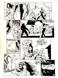 Mitch Byrd Ken Branch - cat & mouse #10 p 5 (cat,tooth & nail! ) large art -1990