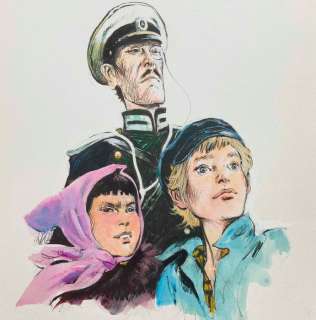 Follet, René | Follet, René - Dessin original couleur - Couverture - Steve Severin T6 - La Fille du grand duc - (2015) | Catawiki