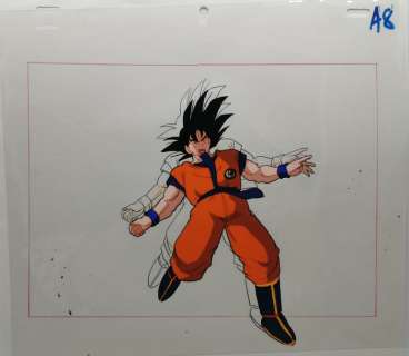 Akira Toriyama | Dragon Ball Z - 1 celuloide y 1 boceto original del anime DragÃ³n Ball Z (Son Goku) - EO - (1986/1989) | Catawiki