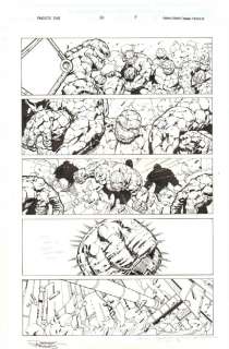Keron Grant - fantastic four #58 (487) p. 5 - the thing vs. Things - 2002 signed