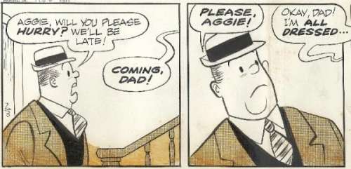 36: Fox 6 Aggie Mack dailies 1964 original comic art