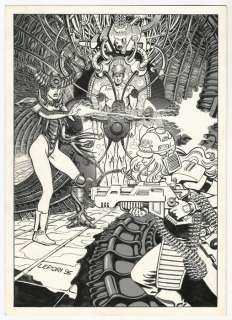 Lorenzo Lepori | Nathan Never - Lorenzo Lepori - illustrazione originale "Assalto nello Spazio" - Exemplaire unique - (1996) | Catawiki