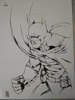 Giuseppe Camuncoli - Batman - Illustrazione originale di Giuseppe "Cammo" Camuncoli - Page volante - Exemplaire unique - (2008)