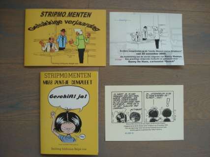 Danny de Haes (Quack) / Jozef Van Hove (Pom), Gilbert Declercq | STRIPMOnuMENTEN 1, 2 - Gelukkige verjaardag - Miss Puntje compleet - Agrafé - Première édition belge - (2003/2004) | Catawiki