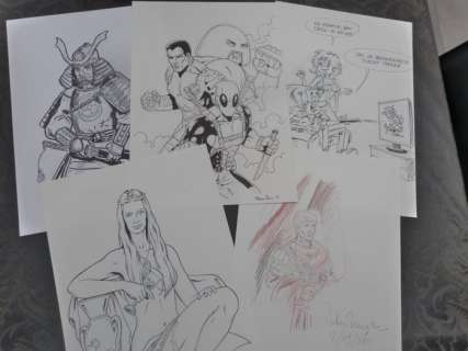 Nuyten, Andree Schneider, D’auwe, Mauro Padovani En Tibo | Nuyten, D’Auwe, Tibo, Mauro Padovani, en Schneider - 5 Originele tekeningen - Formaat (5x): 29,7 x 42 cm. - Gesigneerd | Catawiki