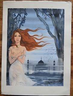 Charles, Jean-François | Charles, Jean-François - Aquarelle originale + Carnet du Pinceau d’Or - Indian Dreams | Catawiki