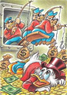 Joan Vizcarra | $crooge McDuck and the Beagles - Original Drawing - Joan Vizcarra | Catawiki