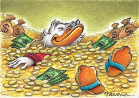 Joan Vizcarra | Wealthy $crooge McDuck - Original Drawing By Joan Vizcarra - Signed - Original Art | Catawiki