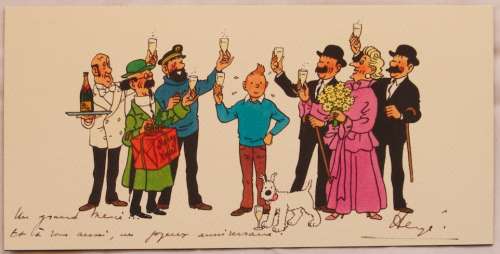 Hergé - Greeting card | Zwiggelaar Auctions