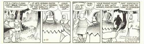 V.T. Hamlin | Hamlin - Alley Oop, Daily Strip (8/30/1972) | Russ Cochran