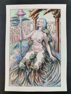 Luigi Di Giammarino | Luigi Di Giammarino - Originale di Copertina "I Tarocchi Erotici: l’Imperatrice" - Page volante - Exemplaire unique - (2002) | Catawiki