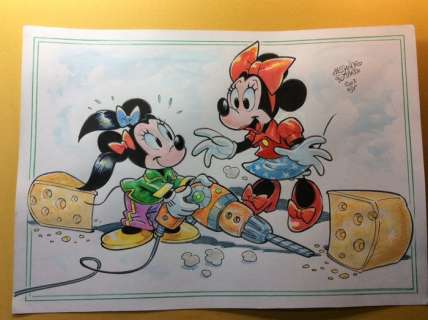 Alessandro Gottardo | Mickey Mouse - â€œLa nipotina preferisce il formaggio con i buchiâ€ - (2003) | Catawiki