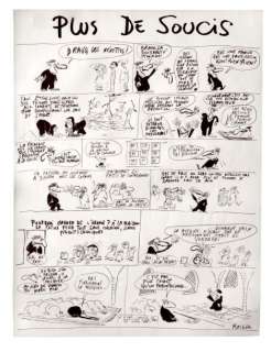 Reiser Jean-Marc | Â«Plus de soucisÂ». Encre de Chine sur papier pour une planche | Tessier Sarrou