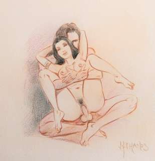 Jean-François Charles | Charles, Jean-François - Dessin original - Kamasutra - Format: 25 x 26 cm. | Catawiki